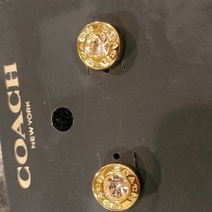 ❤️ Authentic Coach Earrings Circle Studs Fashion Jewelry